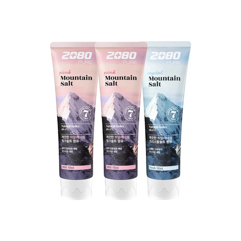 韩国爱敬2080喜马拉雅盐成人牙膏清洁蓝盐粉盐清新口气