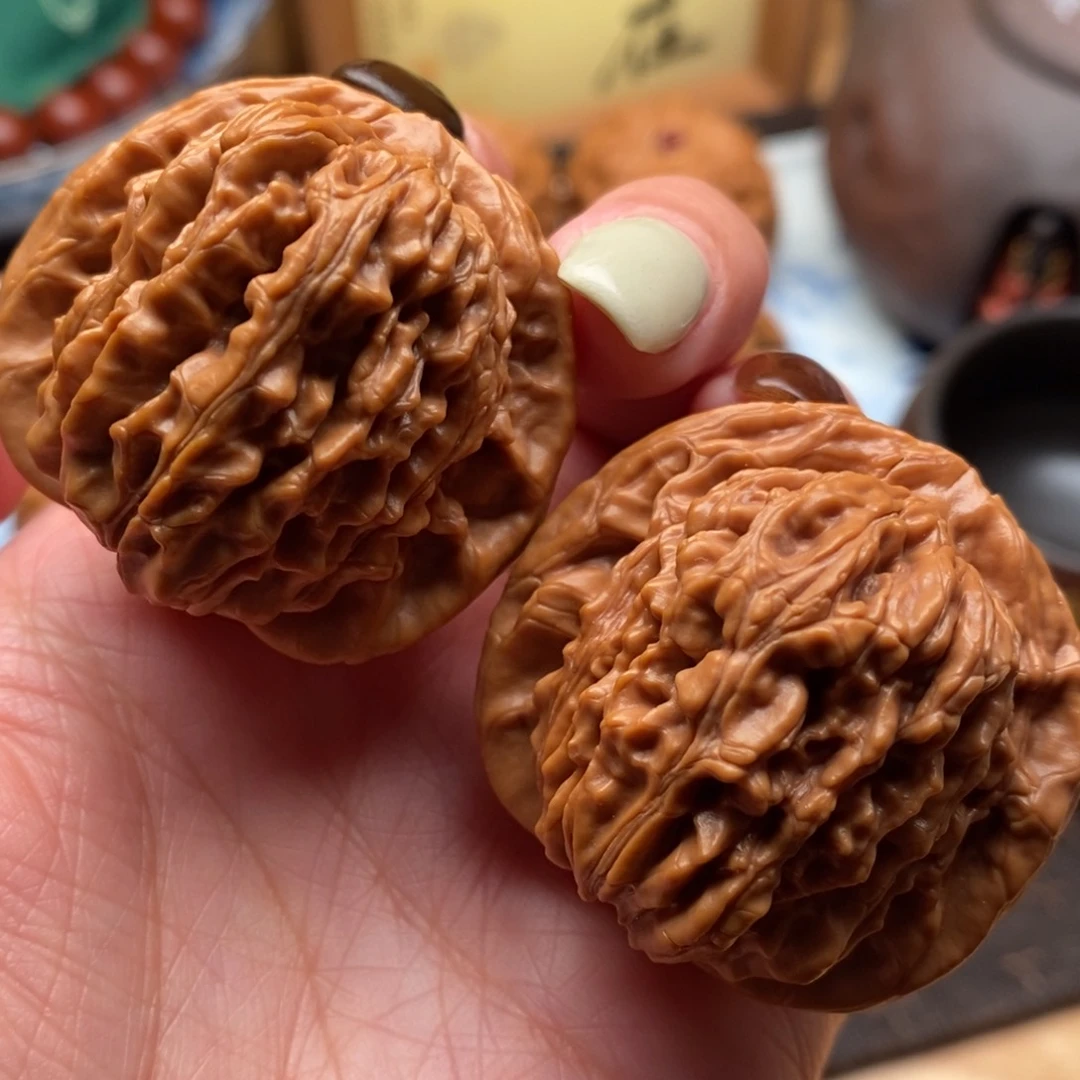 把件文玩核桃40尺寸全品四座楼