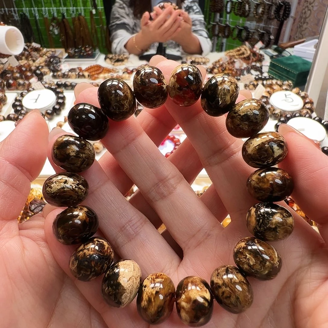 光***9琥珀未镶嵌裸石抚顺琥珀14熊猫