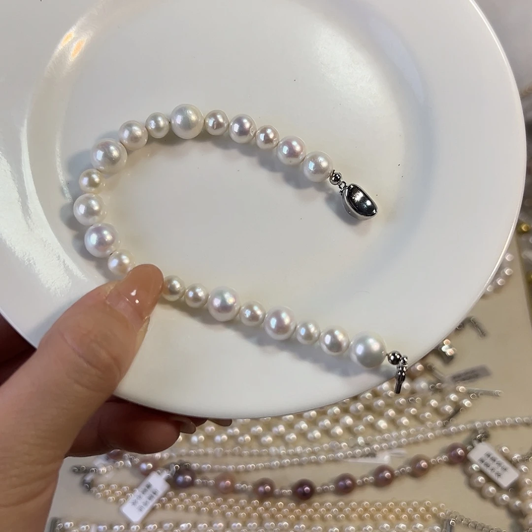 半***～钛钢淡水珍珠天然淡水珍珠