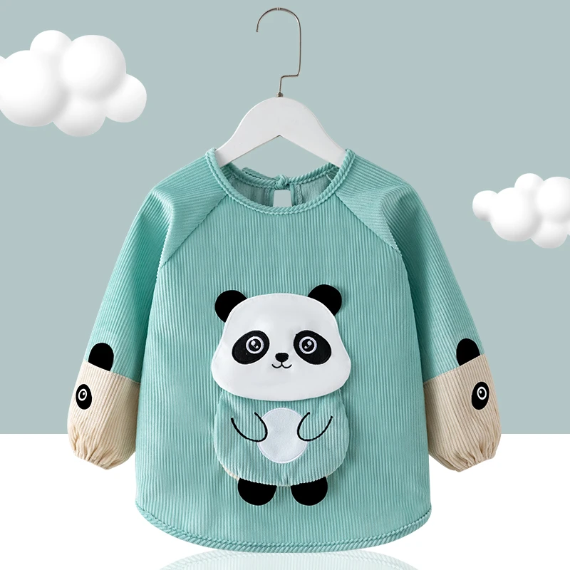 宝宝罩衣儿童防水防脏吃饭围兜围裙婴儿秋冬长袖倒褂男女孩反穿衣