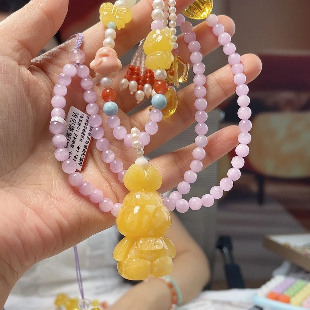 琥珀未镶嵌裸石蜜蜡吊坠