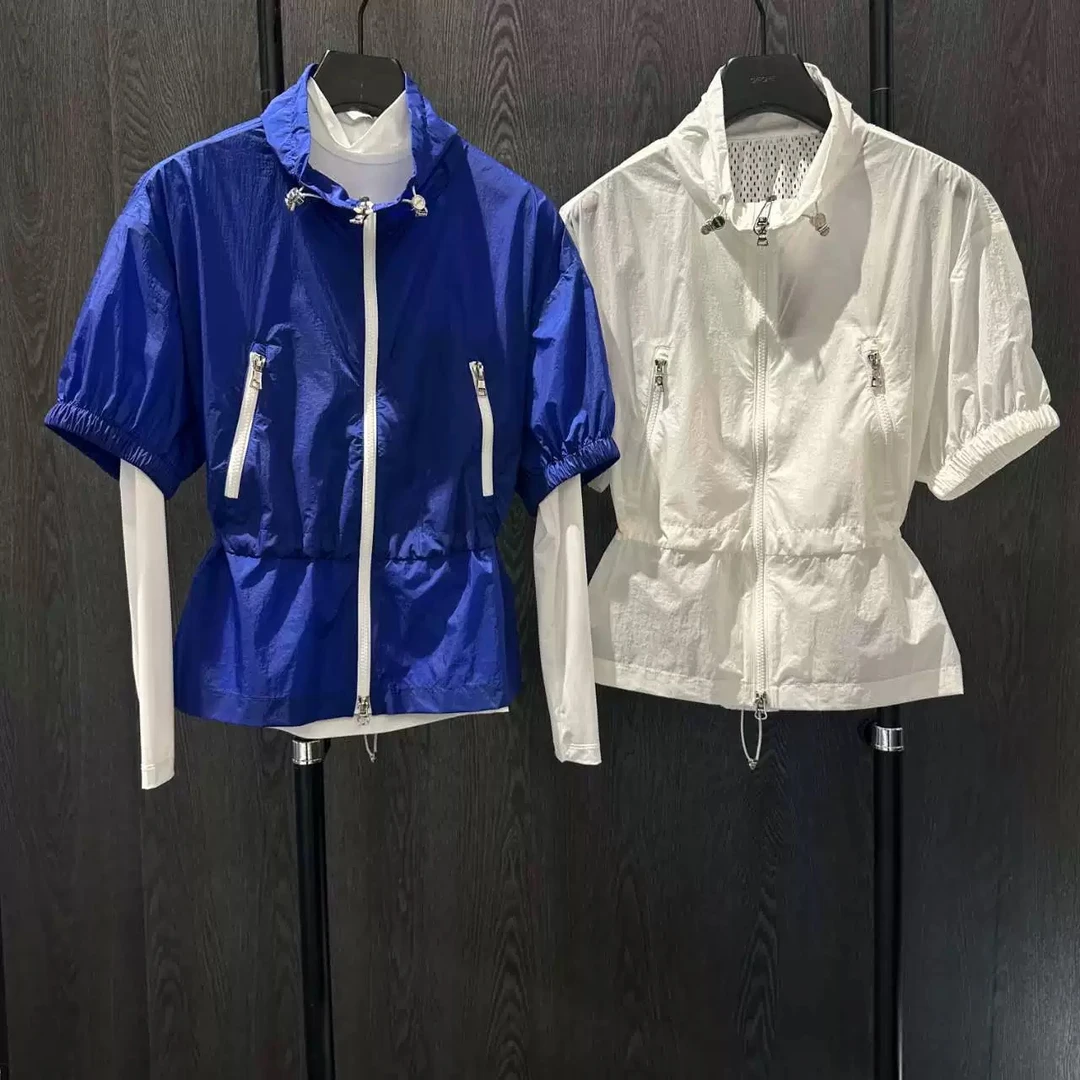 25年新款G*4家女士高尔夫凉感网眼拼接防晒外套/防晒透气腰部抽绳