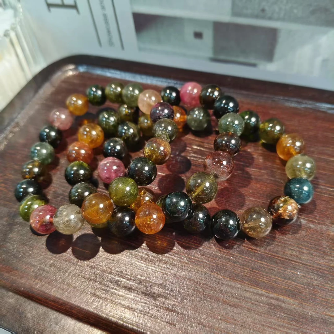 【书记甄选】天然碧玺单圈手链多样性发一件 约10mm ZW3573