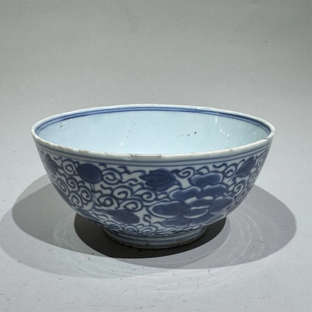 清康熙·青花花卉纹碗【古董拍卖】QV25QW0424014