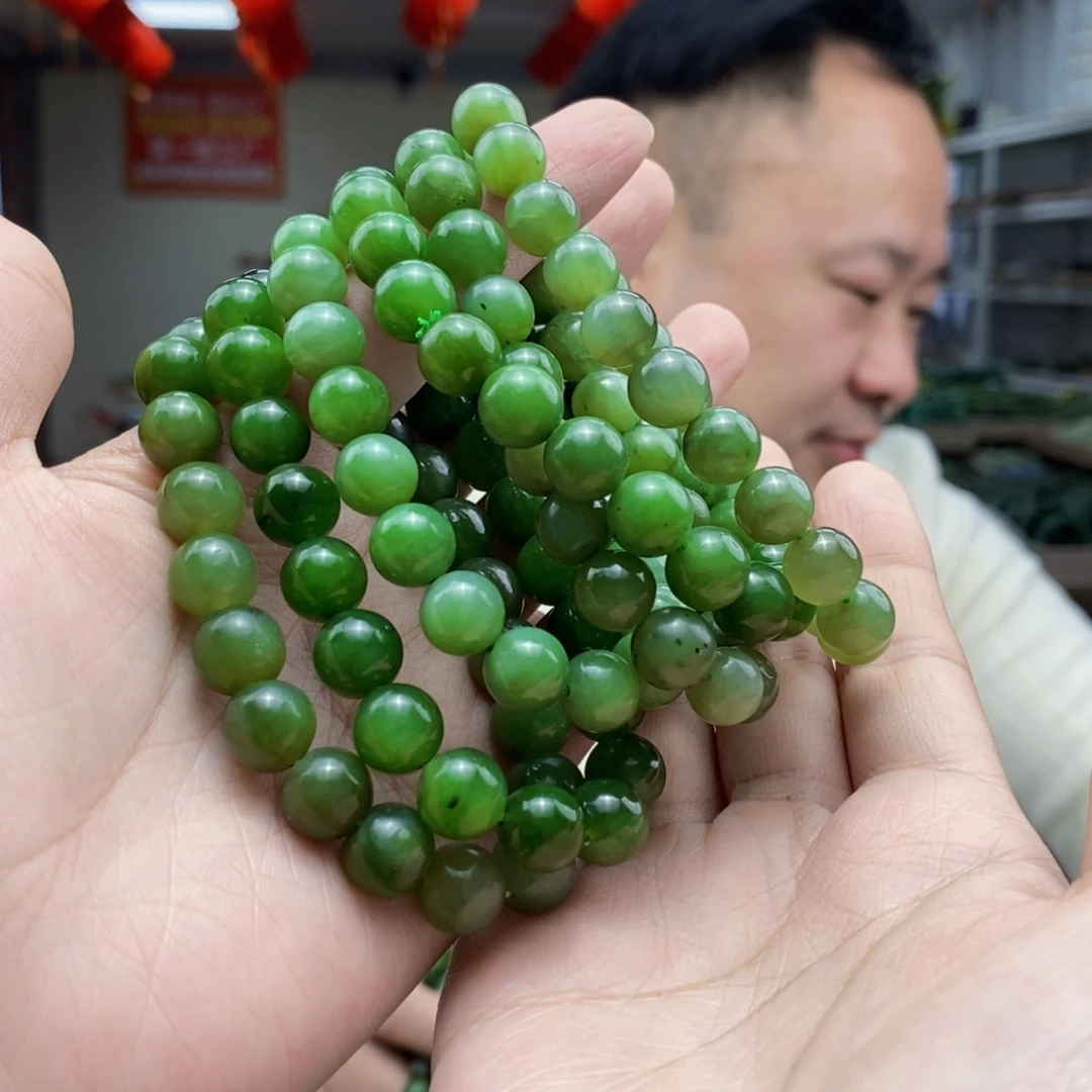 和田玉手串未镶嵌多样性发货 拍一发一