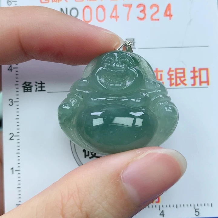 翡翠颈饰银S925镶嵌天然翡翠a货
