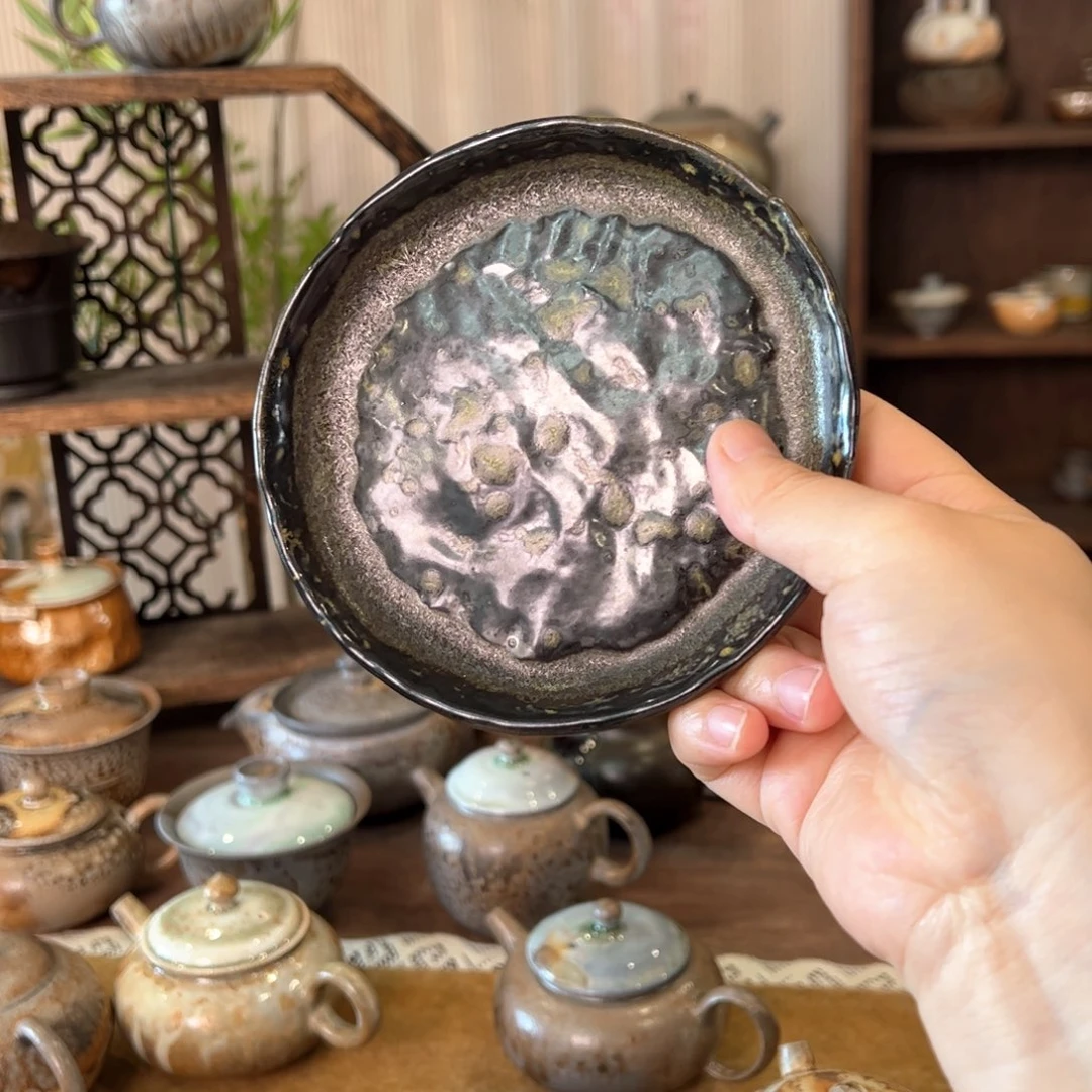 开***}乌金手捏壶承精品
