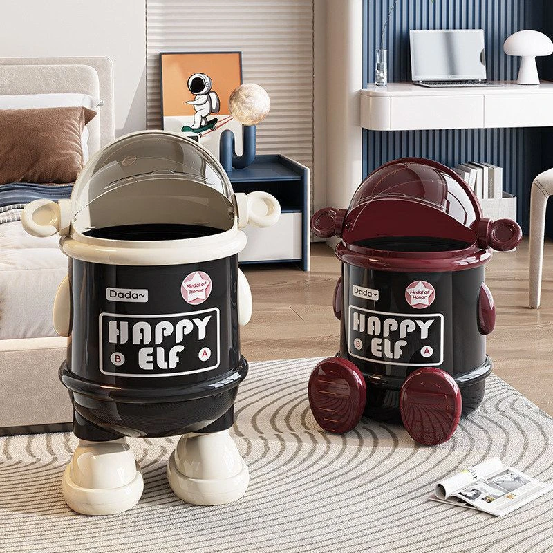 太空垃圾桶家用客厅轻奢高档新款高颜值创意卧室厨房大号带盖纸