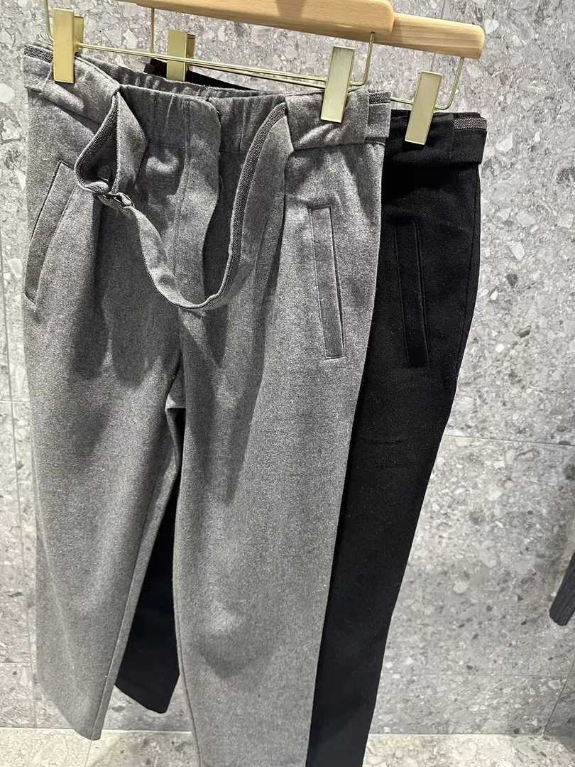 长裤冬季西裤九分裤立体剪裁加绒女裤PC-18164