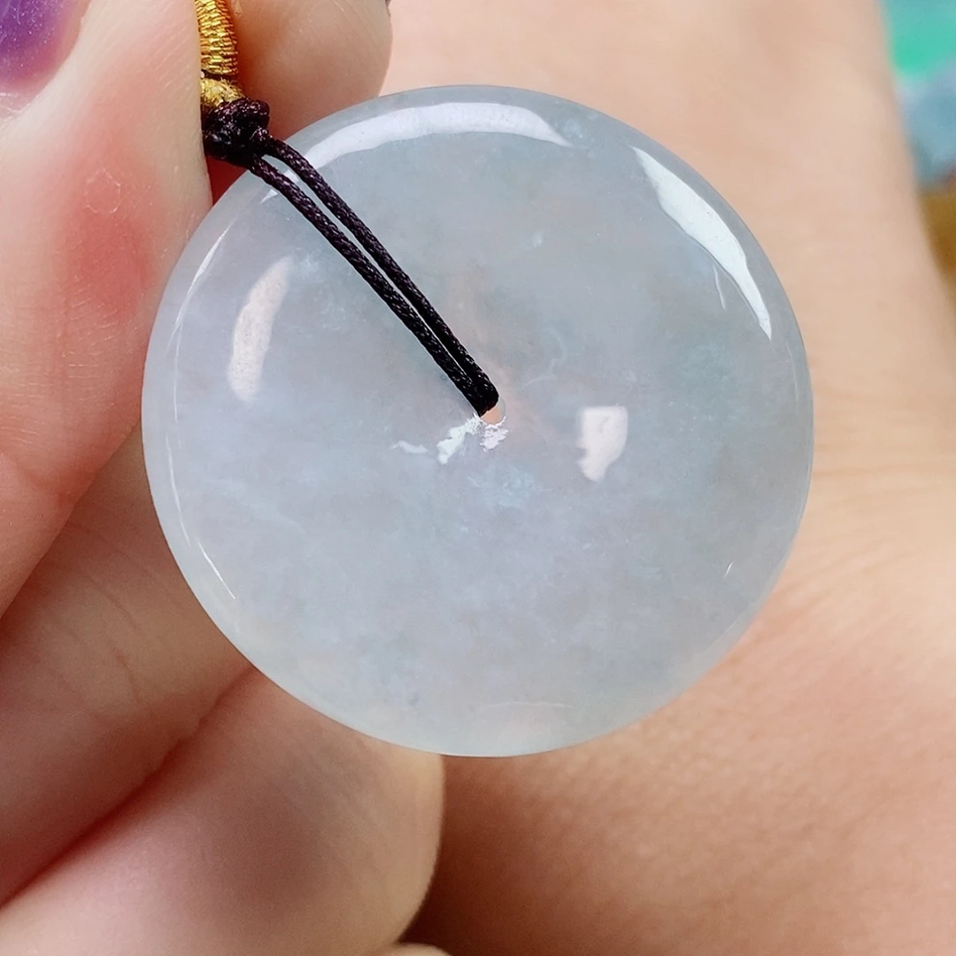 翡翠未镶嵌颈饰天然缅甸A货翡翠平安扣