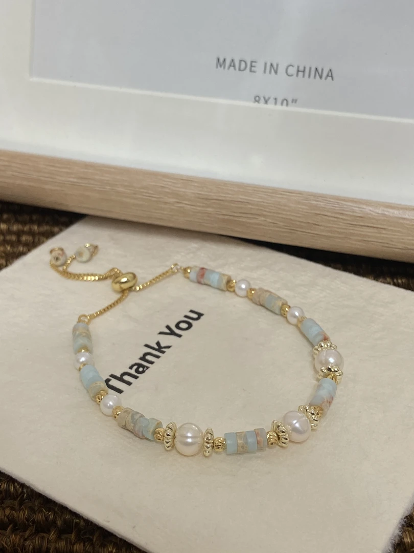 寿珠福韵  B055 手链手工淡水珍珠时尚小众手作拼接