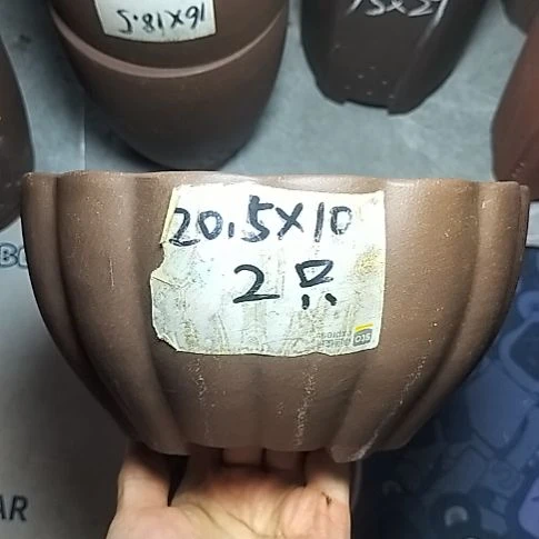 南瓜两个紫砂花盆