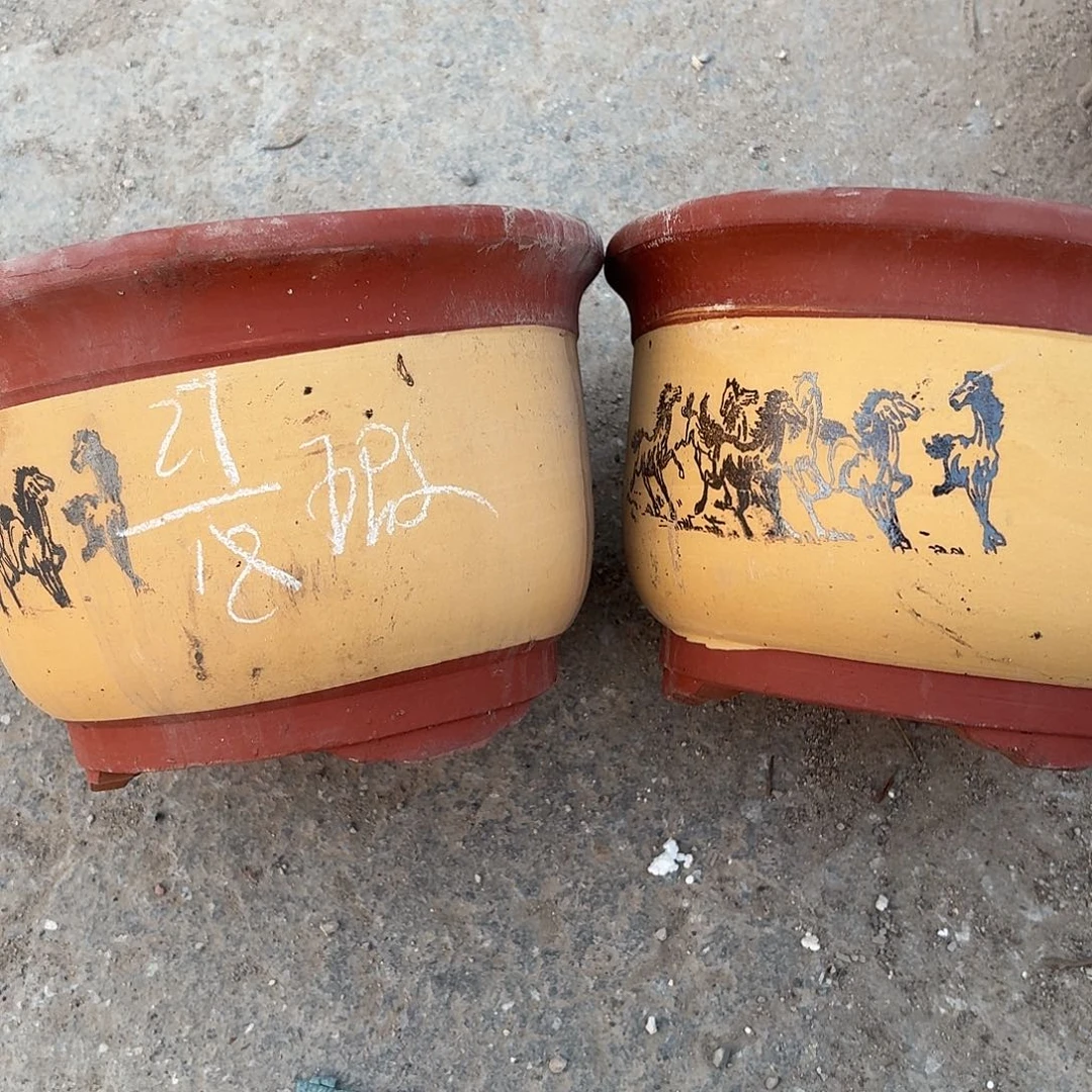 宜兴紫砂花盆，现货发