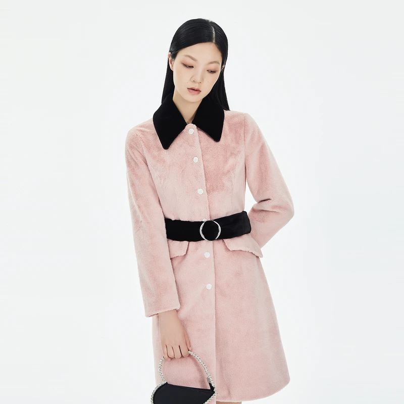 OBEG欧碧倩冬款收腰外套中长外套50424552