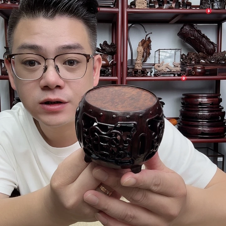 红酸枝工艺品底座