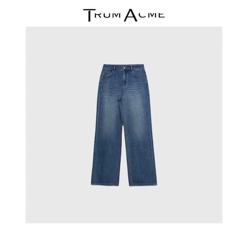 TrumAcme~2025秋季新款牛仔裤休闲裤时尚百搭通勤阔腿裤长裤女款