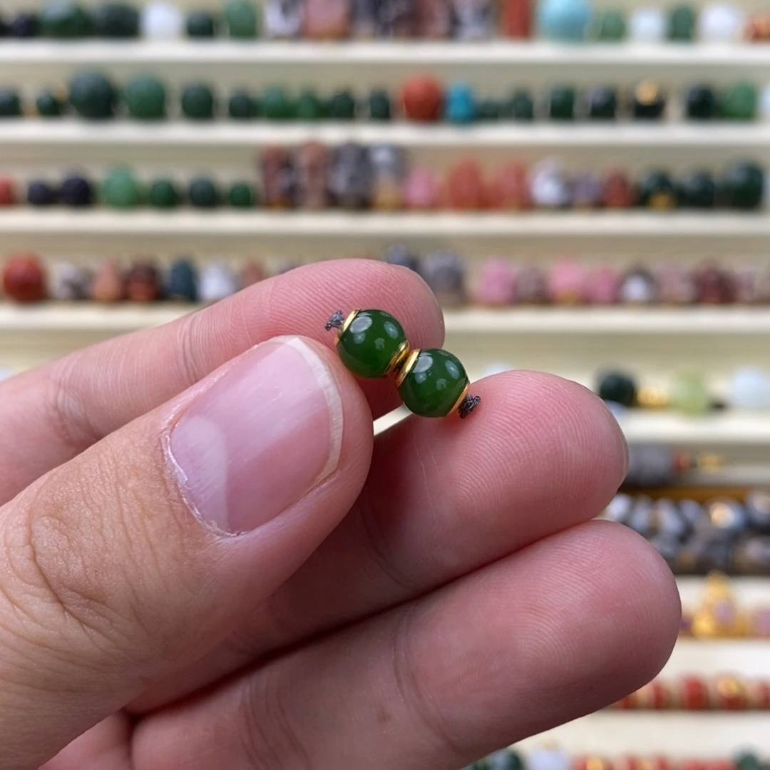 和田玉18K金镶嵌颈饰