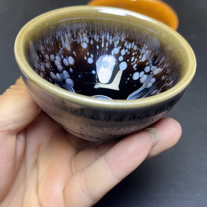 茶盏建盏束口油滴8.8口径
