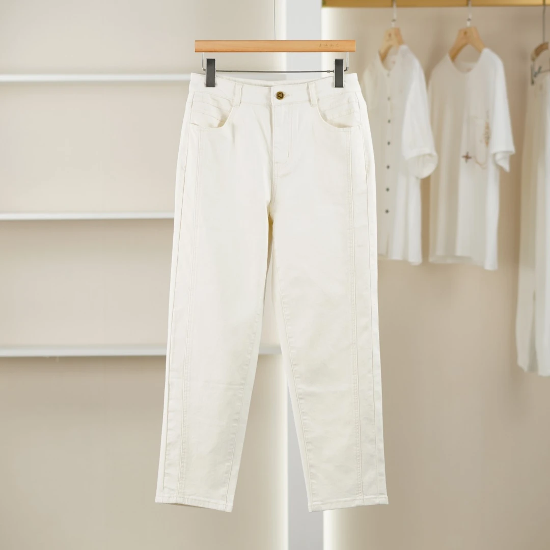 麦迪尚品【依X】50803294 春秋简约时尚牛仔长裤品牌撤柜女装