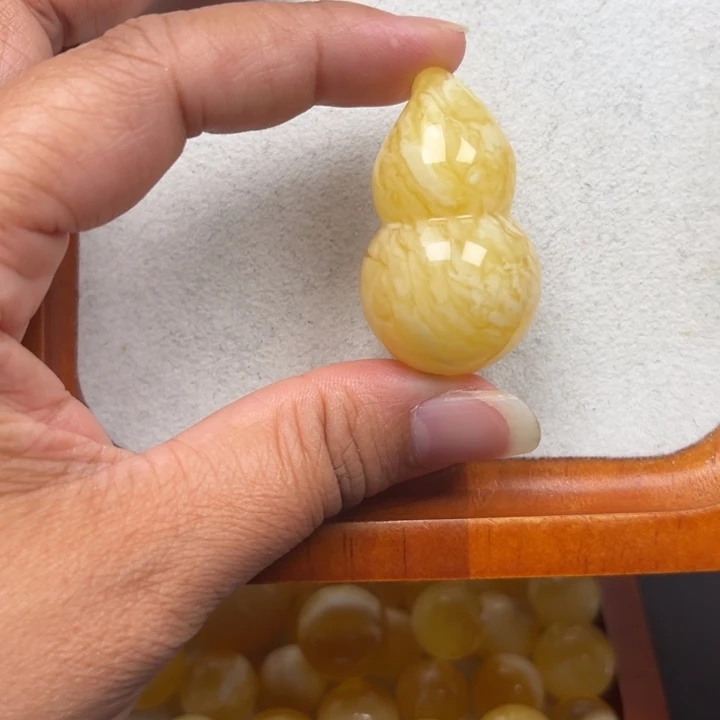 琥珀未镶嵌珠宝奇石M68号虎皮千层葫芦