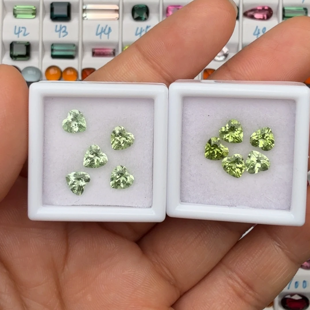 未镶嵌橄榄石笔搁天然心5mm多样性发一颗