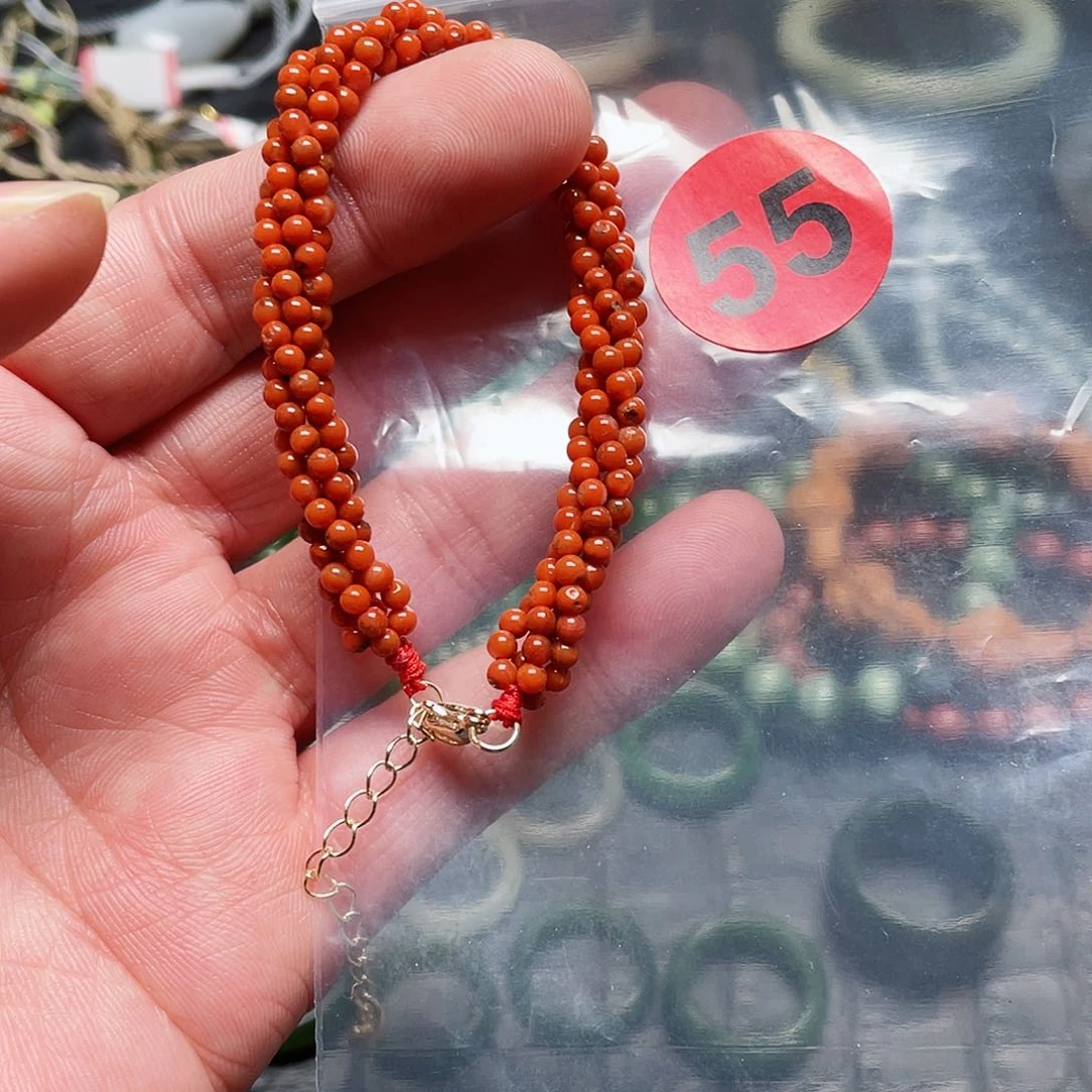 未镶嵌手链南红玛瑙淡*