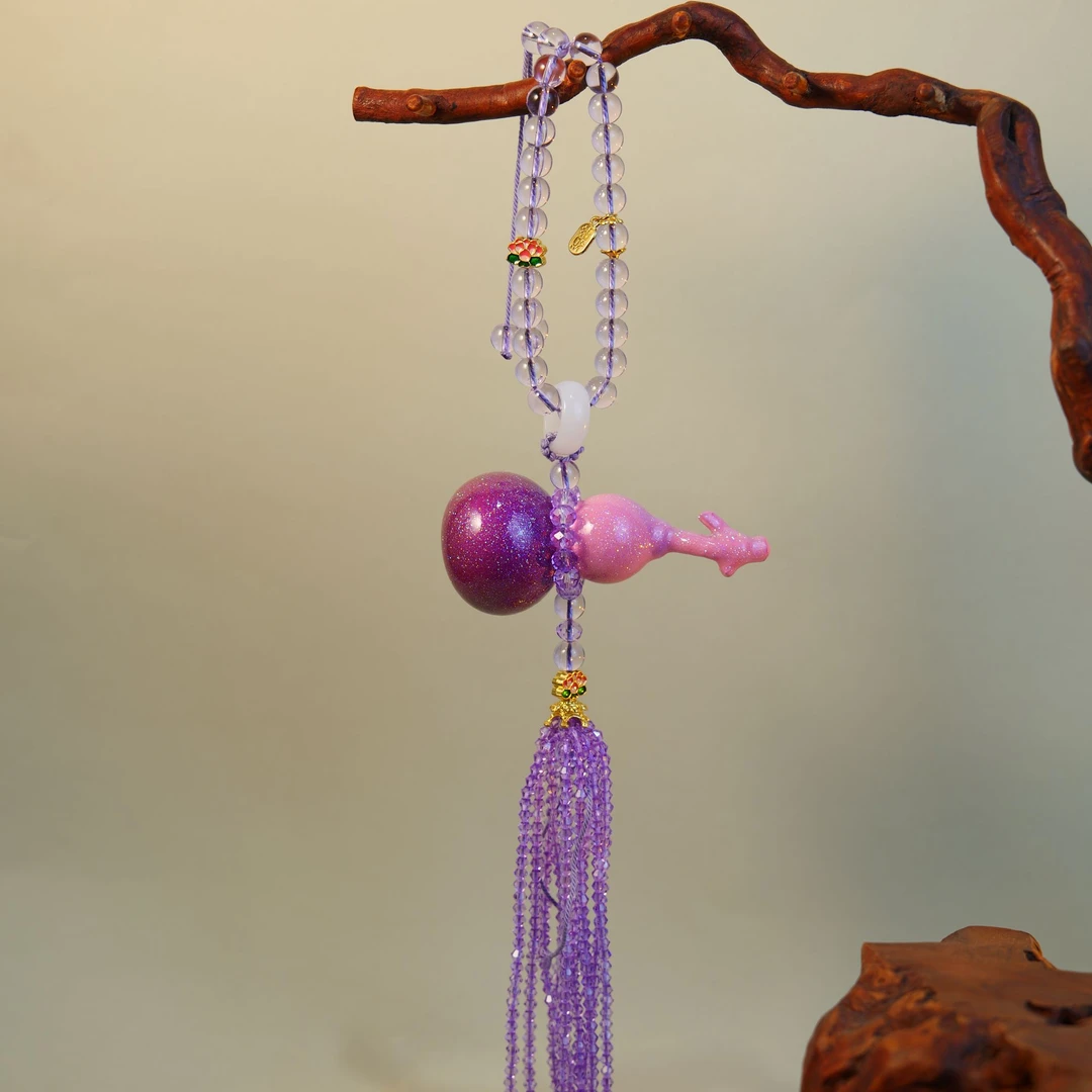 天然大漆葫芦彩色手持珠串包挂中式复古流苏挂件车挂中国风