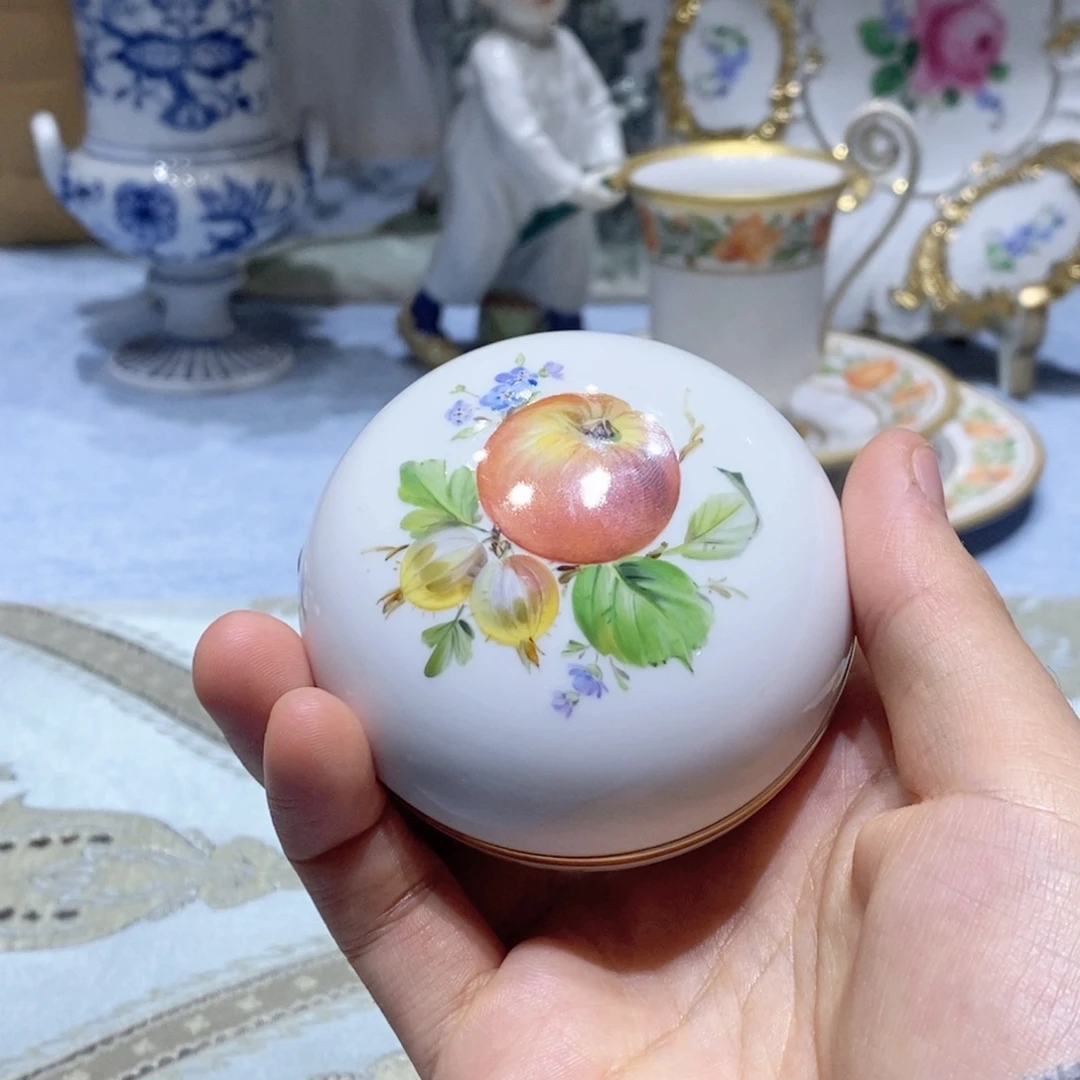 瓷片梅森一等果卉花卉首饰盒