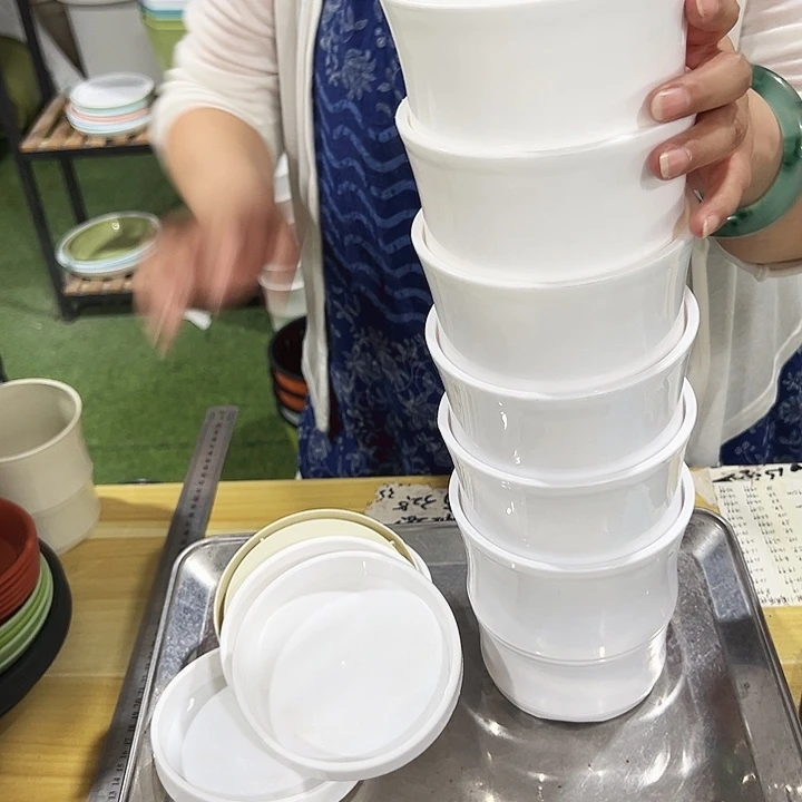 特价竹节口11高12白色带托6只