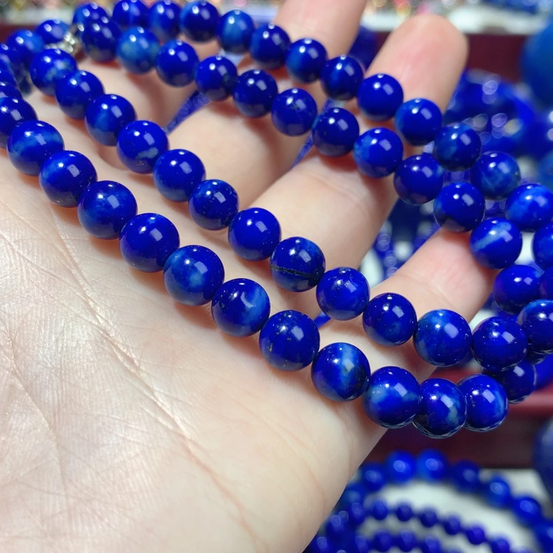 青金石未镶嵌7m项链定制