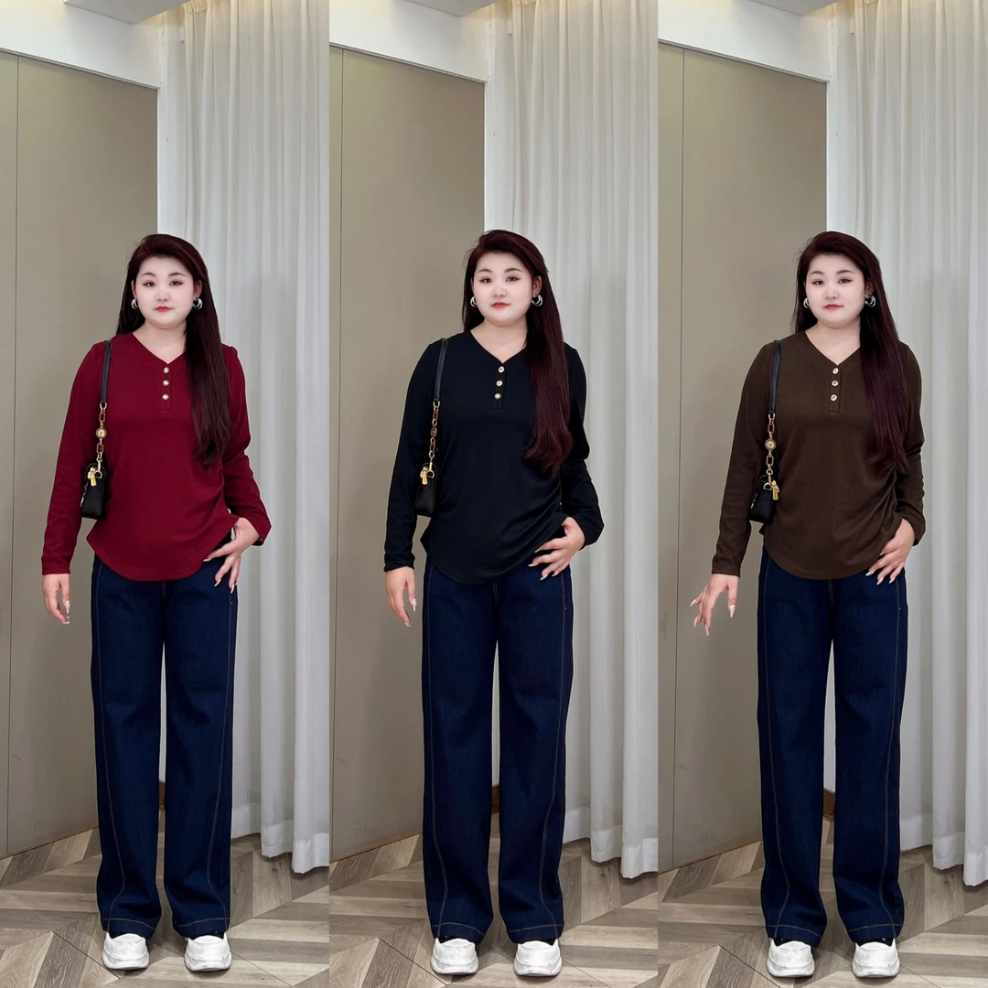 【现货仅上衣】PMM81503秋季新款简约百搭显瘦收腰休闲长袖T恤