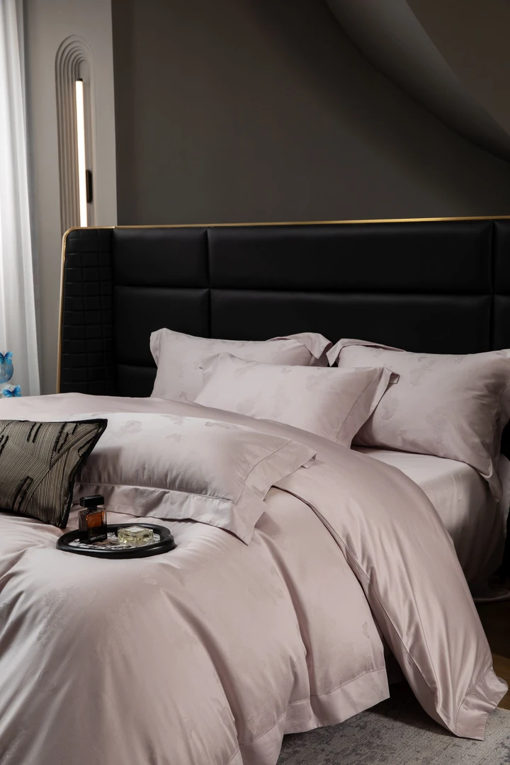 福气满满新款匹马棉提花高级感打孔简约四件套-蝶舞