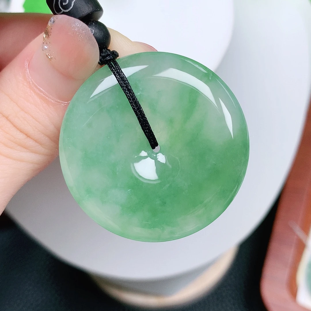 翡翠未镶嵌颈饰平安36.4-6.4