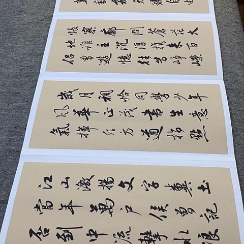 伟人诗词册页作品