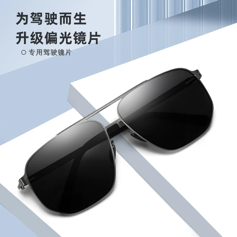 男士大框 高清尼龙偏光太阳镜 2025新款飞行员蛤蟆镜开车钓鱼墨镜