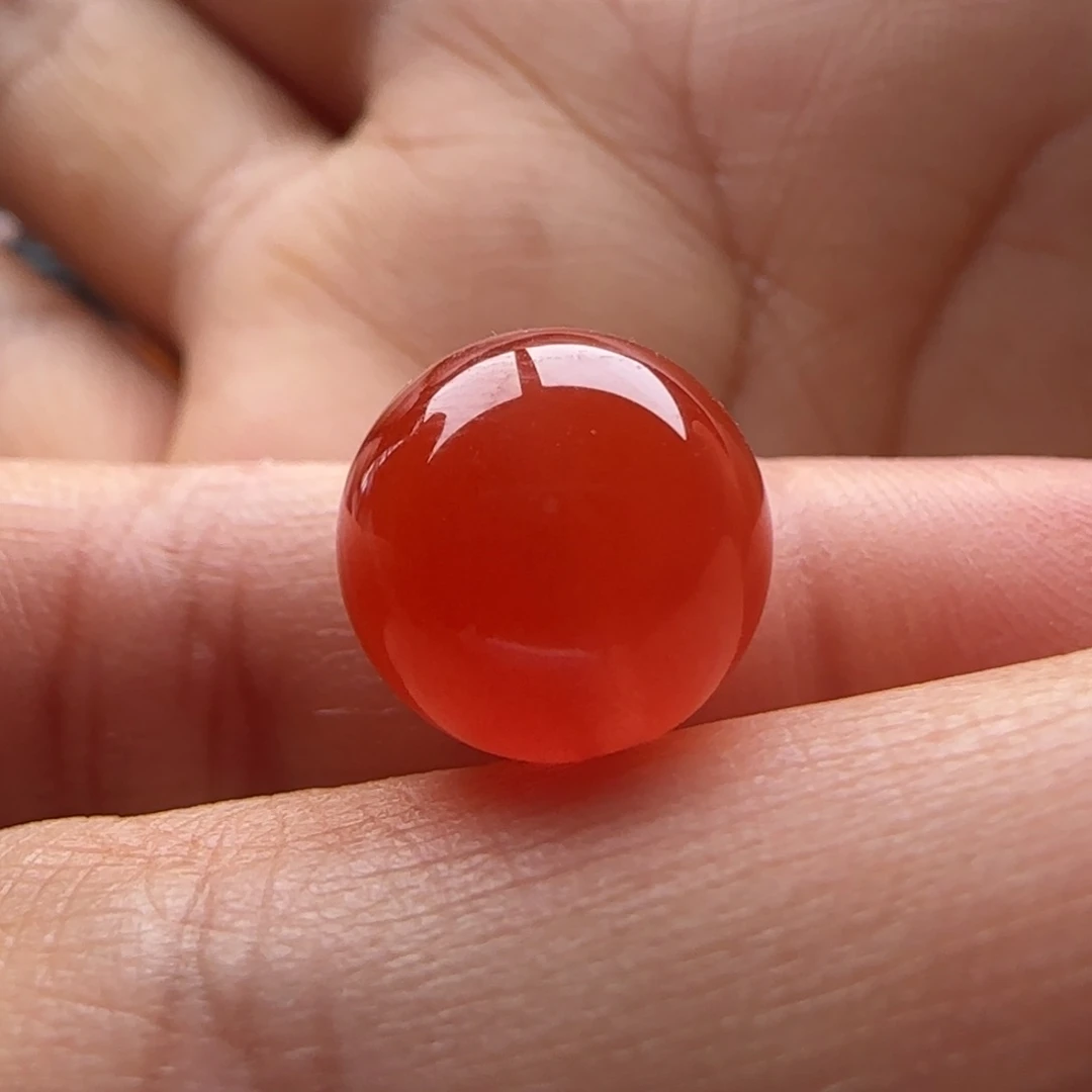 南红玛瑙圆珠11.5未镶嵌烛**瞳