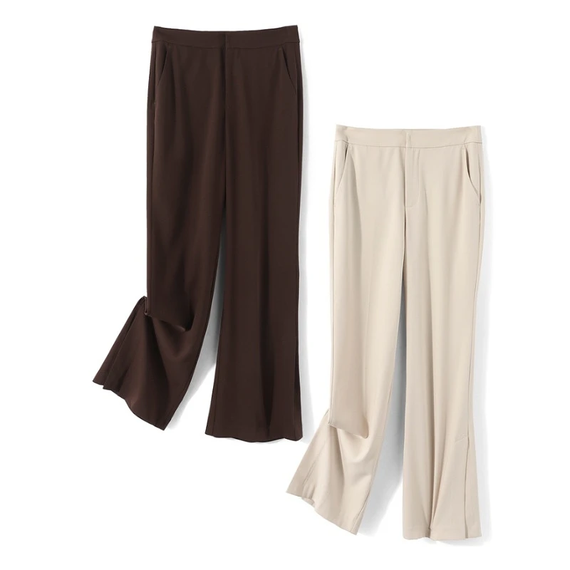 27307【依目系列】简约显瘦微喇裤3I153251D