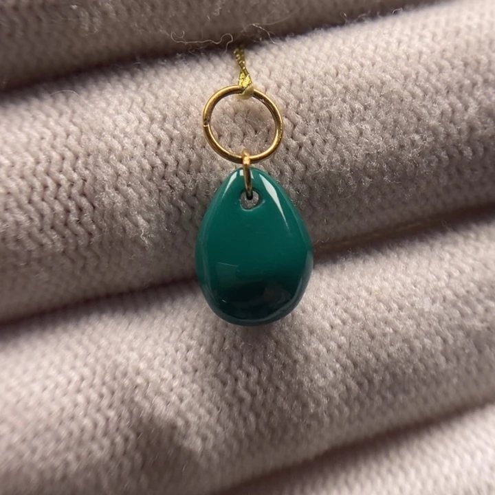 未镶嵌绿松石珠宝奇石随形侧挂8.3mmAA941