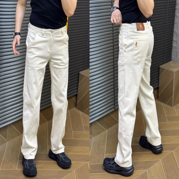 小雨男装｜893 春夏新品定制高奢老钱风欧货直筒牛仔裤S