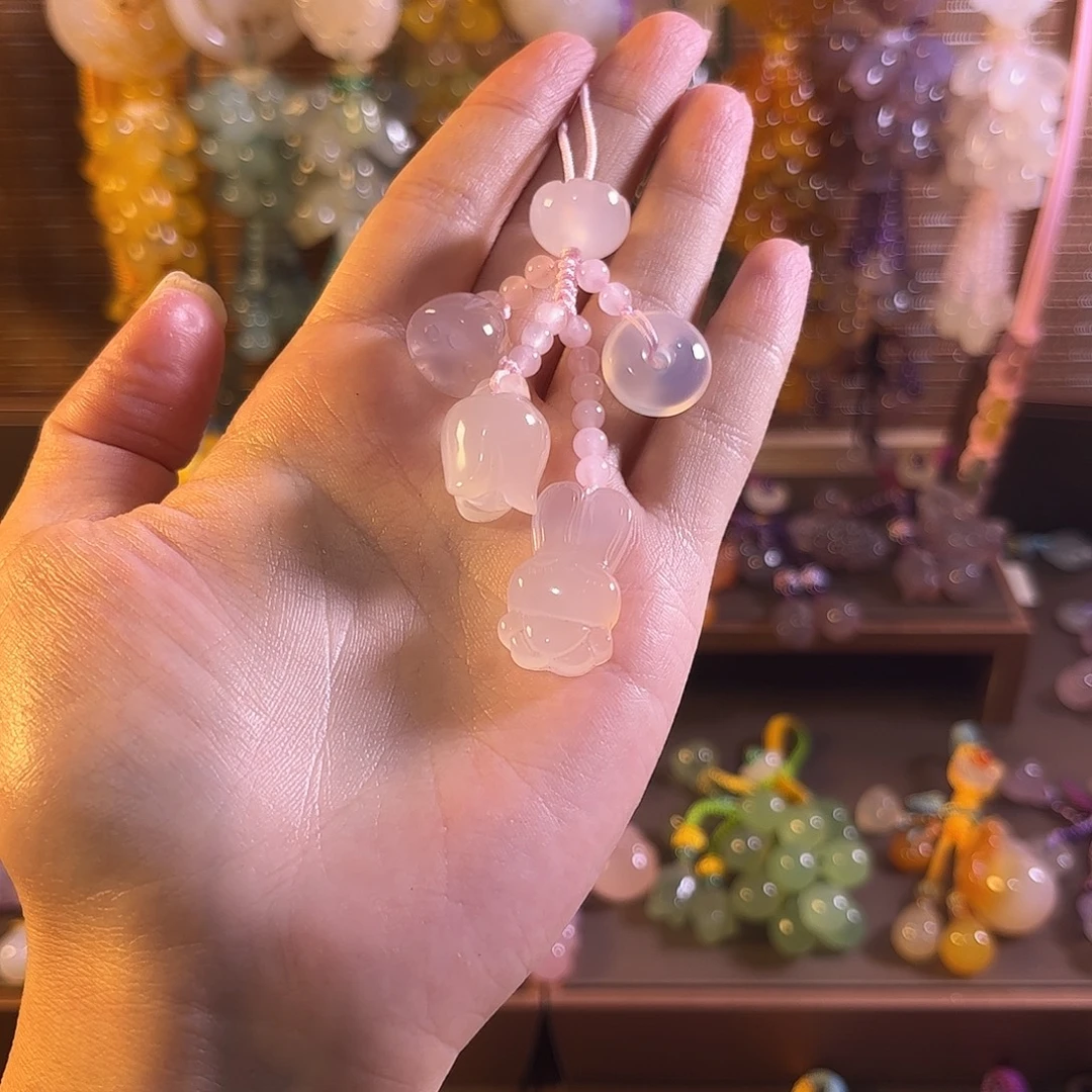 未镶嵌车挂玛瑙/玉髓手机链
