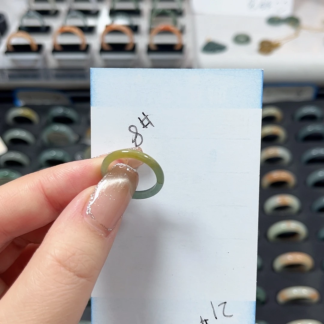 未镶嵌戒指翡翠翡翠戒圈