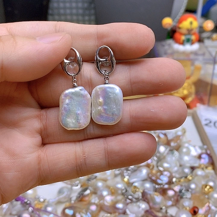 淡水珍珠银S925镶嵌颈饰201