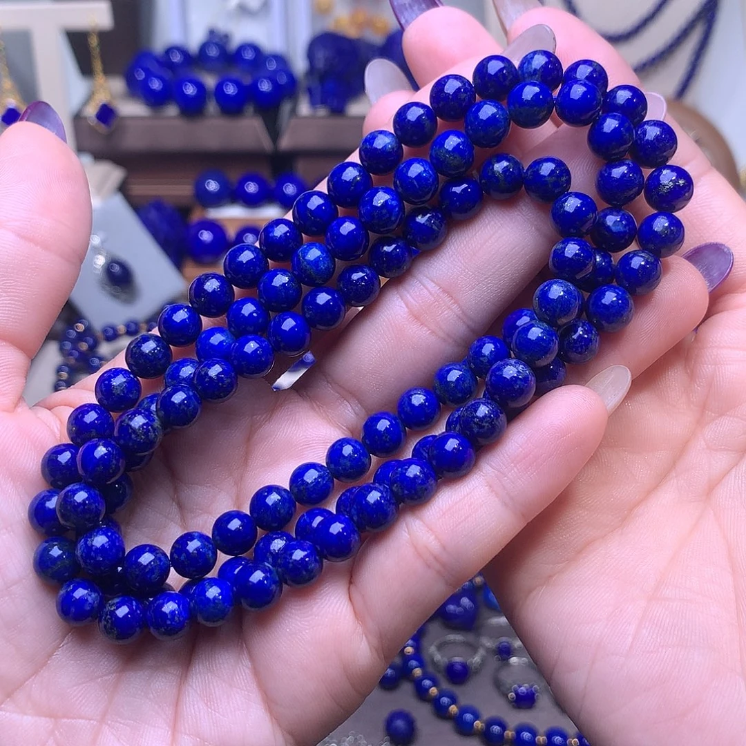 青金石未镶嵌78m长链