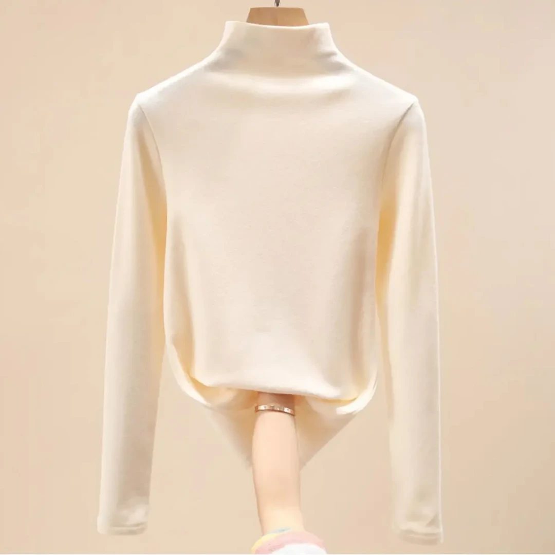 秋冬新品！女士半高领磨毛亲肤舒适打底衫E565