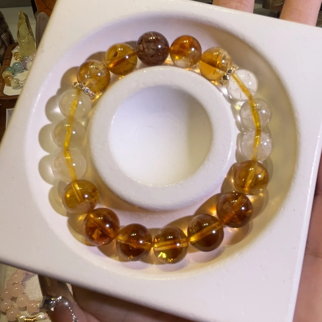 水晶手串未镶嵌黄
