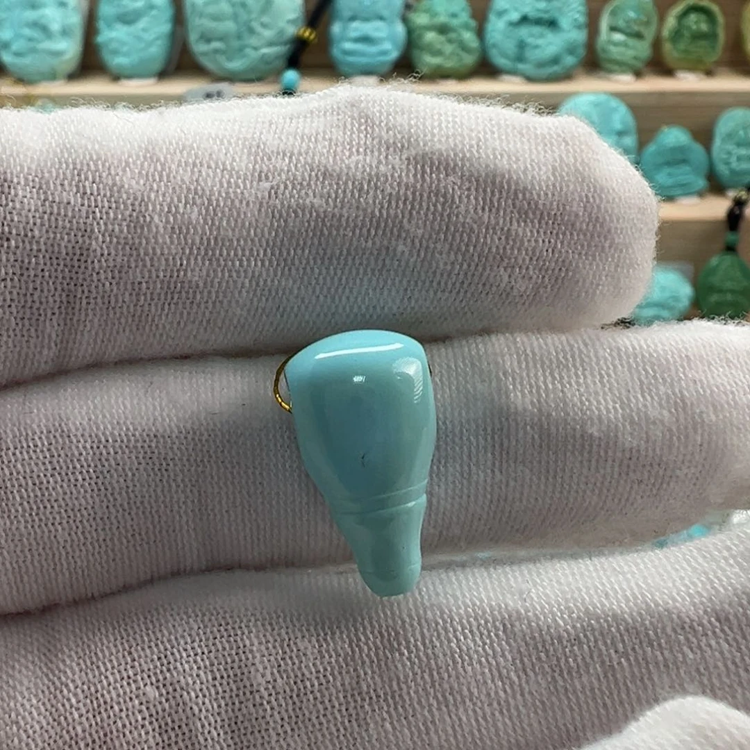 未镶嵌绿松石三通9.3mm