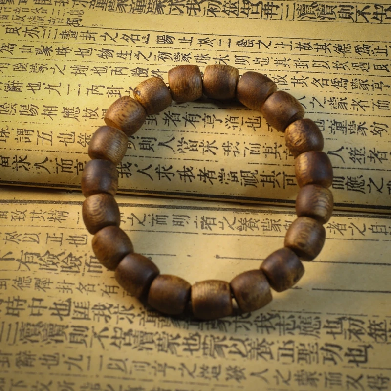 海南奇楠沉香1.0鼓珠单串手串7g+ 文玩好物025078