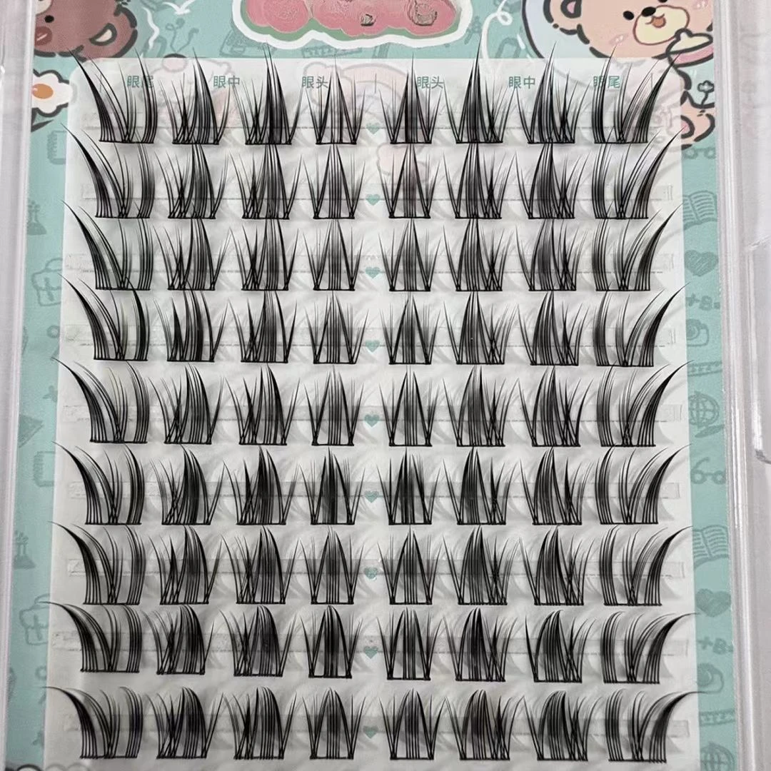 爆款推荐喵千金上睫毛分段式单簇自然仿真免胶浓密卷翘假睫毛新手