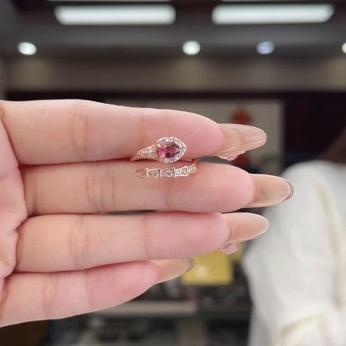 01511802碧玺/银S925镶嵌碧玺戒指2多样性发货